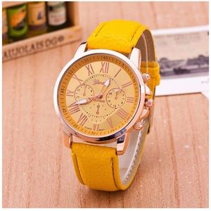PU Leather Band Watch